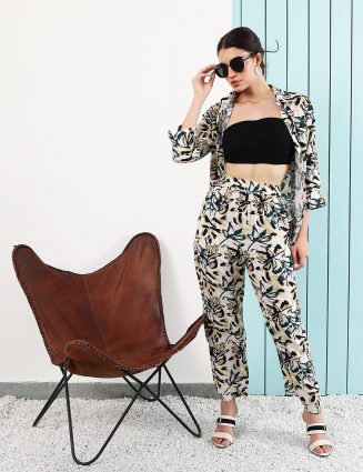 Floral Print Regular Sleeves Shirt Style Top