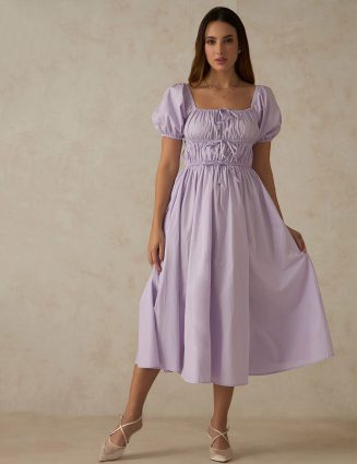Pure Cotton Chic Midi Milkmaid Dress