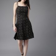 5f4184ca-c845-4c7d-bb31-07925327c3cc1692355553328-Moda-Rapido-Black--Pink-Lightweight-Printed-Drop-Waist-Dress-2