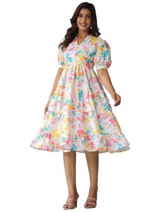 Leriya Fashion Summer Chic A-Line Midi Dress for Women