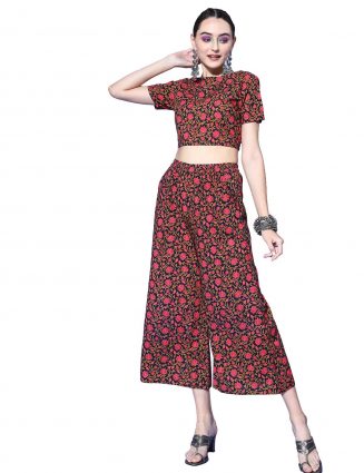 Blue & Pink Cotton Printed Co-Ord Set