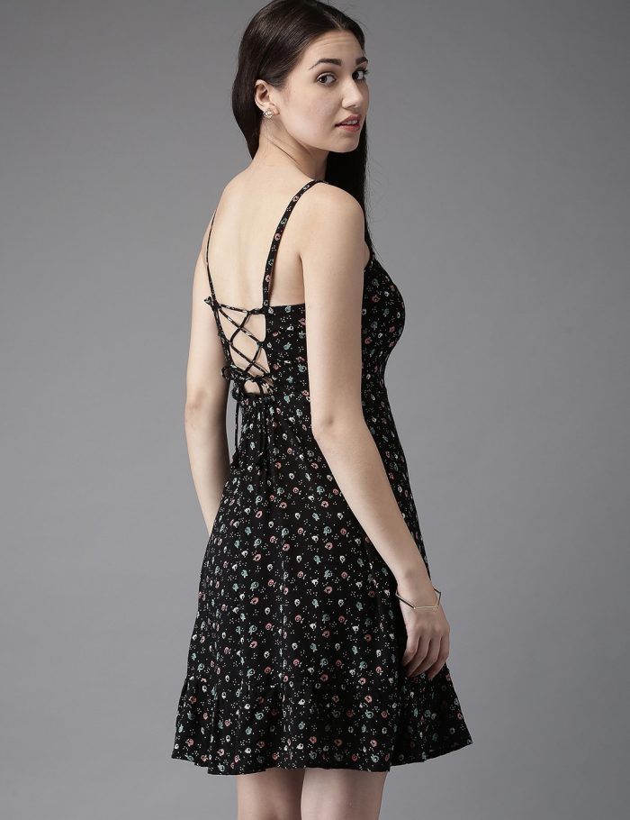 9136daa7-5c88-4eee-841d-23282b0653351692355553346-Moda-Rapido-Black--Pink-Lightweight-Printed-Drop-Waist-Dress-1